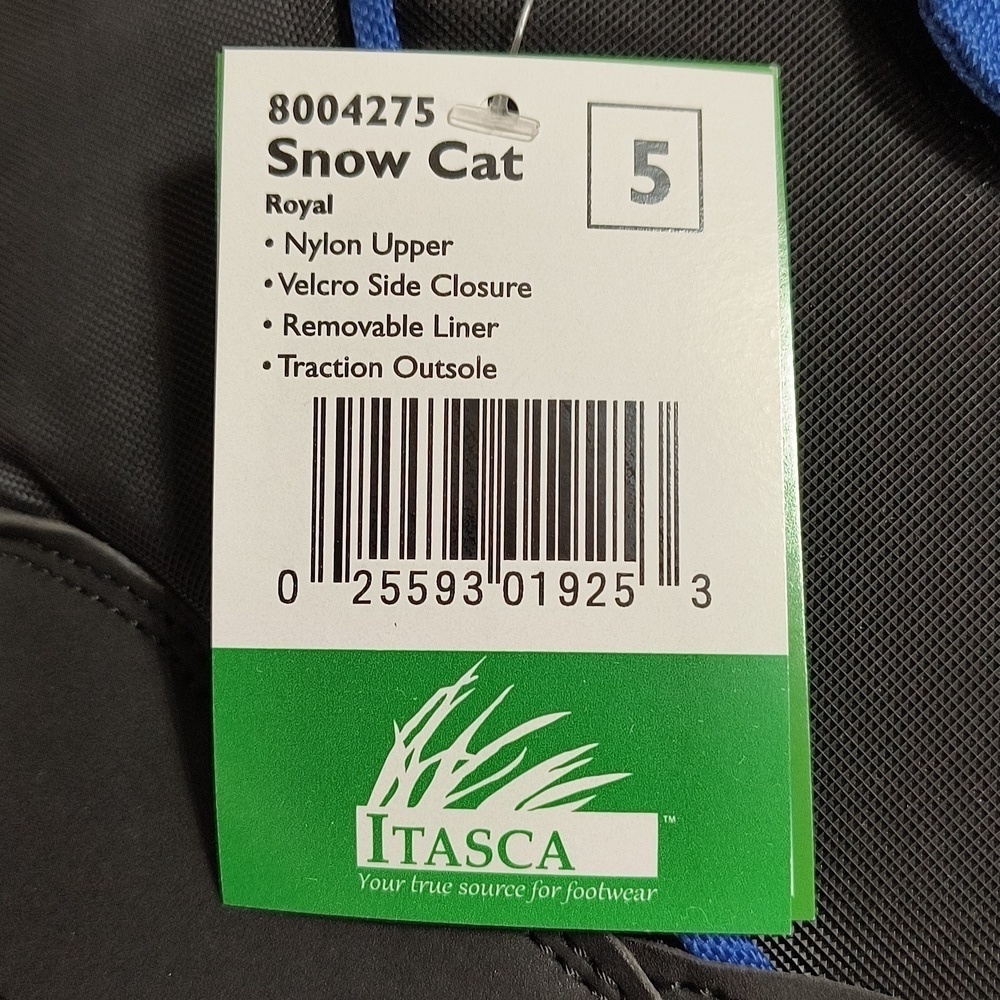 NWT Blue/Black Youth Itasca Snow Cat Winter Boots Size 5 - Picture 7 of 9